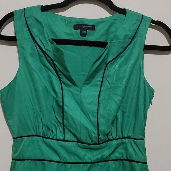 Banana Republic Green Sleeveless Dress Sz 2 - Picture 3 of 9